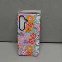 J.west Compatible with Samsung Galaxy S25 Case 6.2 inch with 2 Pack Tempered Glass Screen Protectors Cute Floral Flowers Hybrid Cover for Girls Women Aesthetic Protective Phone Cases Pink Spring