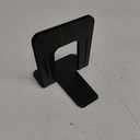 Business Source Heavy-Gauge Steel Bookends - 5.3" Height x 5" Width x 4.8" Depth - Black - 3 Pack