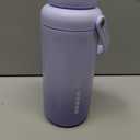 Breast Milk Cooler Bottle - 12H+ Ice-Cold/24H Safe Storage, Compatible with Spectra Pumps, TSA Approved Travel Chiller, 18oz (2x9oz) Lightweight Leakproof Container for Work, Purple