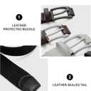 CHAOREN Stretch Belt Men 2 Pack - 1 3/8" Braided Golf Belts For Men - Casual Elastic For Pants and Jeans