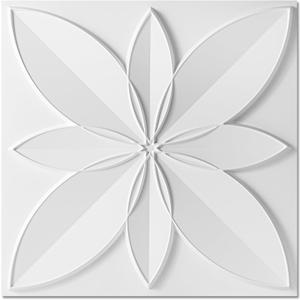WOWSTAR 12-Pack 24"x24" Drop Ceiling Tiles, Waterproof Glue Up Ceiling Decor, White
