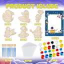 SYUCVQI 12 Pack Space Party Favors Astronaut Wood Painting Craft Kits, Astronaut Party Supplies - Coloring Astronaut Wooden Cutout for Space Theme Birthday Party School Goodie Bag Stuffers