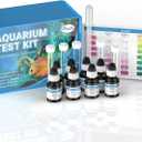 Pawfly 5 in 1 Aquarium Water Master Test Kit, Aquarium Water Test Kit Fish Tank Water Testing Kit for pH Nitrite Nitrate Ammonia & Phosphate, Aquarium Test Kit for Freshwater & Saltwater Fish Tanks