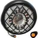 E-Bike Head Light Bicycle Retro Waterproof 3-Pin Female Connector 36V 48V 52V LED Front Light Super Bright LED Bike Headlight Ultra Bright Bike Safety Light Mounting on Front Fork