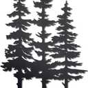 noxozoqm Metal Tree Wall Decor, Cabin Decor, Tree Decor, Rustic Wall Decor for Home Office Farmhouse Indoors and Outdoors Black