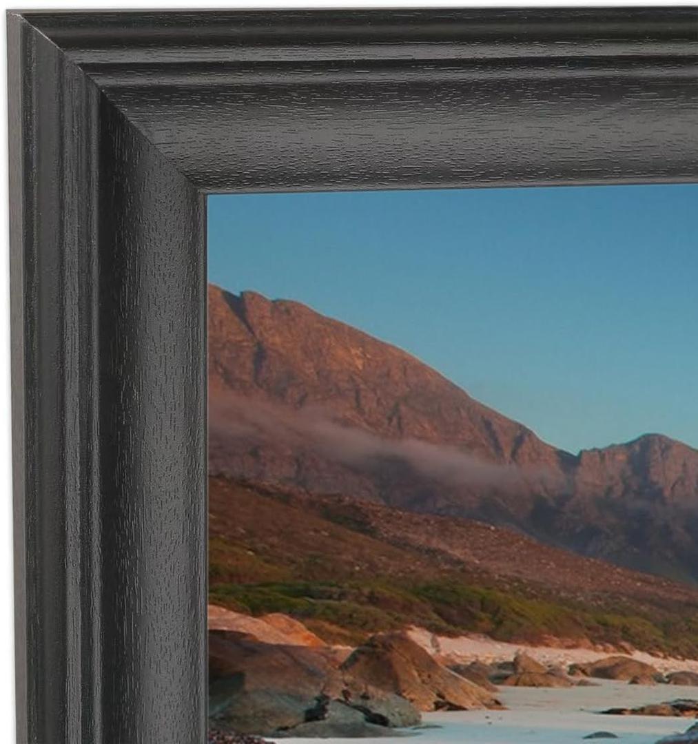 17x30 inch Picture Frame Solid Wood Black,Suitable for Panoramic Photo Frame, Posters,Painting,Group Photo,Puzzle (A23B1730)