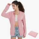 QBK Light Weight Zip Up Hoodie Thin Summer Jacket For Women. small