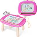 Kikidex Toddler Toys for 1 2 3 Years Old, Sturdy Magnetic Doodle Scribbler Board, Entertainment Toys for Kids, Reusable and no Mess, Educational Learning Toys Gifts for Birthday(Rose)