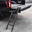 Foldable Pickup Truck Tailgate Ladder, 42" Heavy Duty Universal Folding Tailgate Step Ladder for Ford F150, Dodge RAM 1500 etc. Pickup Truck Accessories