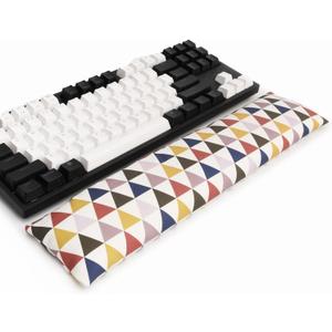 Ergonomic Keyboard Wrist Rest Bean Bag, Palm Rest Filled Ergo Beads Easy Typing Gaming for Mechanical Keyboard, 14.6x3.1 inches/30mm Thick (Colorful Triangle)