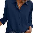 ZEAGOO Button Down Shirt for Women Long Sleeve Blouses Floral Printed Tops Business Casual Work Outfits S-XXL (XL)