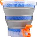 TANSAR Foldable Gel Ball Blaster Ammo Bucket, Portable Splatter Blaster Accessories, Gel Gun Ammo Container with Strainer, Large Capacity Tub for Holds 10,000 Gel Balls, for Ages 14+, Orange