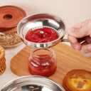 Stainless Steel Canning Funnel with Strainer, 3 Piece Wide & Regular Mouth Jar Funnels Set, Large & Small Metal Funnels with Detachable Umbrella Strainer, for Mason Jars, Jam, Liquids, Dry Goods