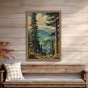 National Park Wall Art Framed, Mountain Forest Landscape Print, 12"L x 16"W