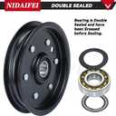 2 x 607525 Idler Pulley Replaces Hustler 607525 Pulley, Hustler 786848 Pulley for Hustler 36", 48", 54" TrimStar, 48", 54", 60" FasTrak, 48", 54", 60" FasTrak SDX, 48", 54" RD FasTrak Lawn Decks