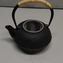 suyika Japanese Tetsubin Cast Iron Teapot Tea Kettle pot with Stainless Steel Infuser for Stovetop Safe Coated with Enameled Interior 22 oz/650 ml