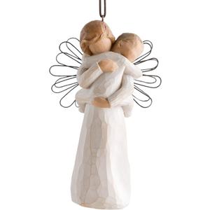 Willow Tree Angel's Embrace Ornament, Hold Close That which we Hold Dear, for Baptisms, New Grandparents, Caregivers, Nurses, Remembrance, Expression of Healing, Love, Sculpted Hand-Painted Figure