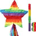 Cinco De Mayo Star Pinata 12.6 x 12.6 inches. Fiesta Party Supply for Fiesta Taco Party, Luau Event Photo Props, Mexican Theme Decoration, Carnivals Festivals, Taco Tuesday Event
