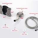 GRICH 2.5GPM Shower Heads with Handheld Spray Combo: 2 in 1 Rain Shower Head with Handheld Spray,Detachable High Pressure Shower Heads, 9 Spray Modes Adjustable Showerhead with 60 Inch Hose, Nickel