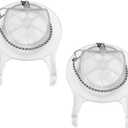 Toilet Flappers Replacement Compatible for GA715014-GEG1 (Transparent) 3 Inch with Stainless Chain and Hook - Reliable Toilet Flapper, Pack of 2