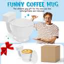 P-oops! Mothers Day Gifts, White Elephant Gifts for Adults, Toilet Coffee Mug, Mens Gift, Fruit Bowl, Funny Gag Gift (White)