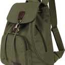 Canvas Fashion Backpacks Purse Casual Outdoor Shopping Daypacks Sports Rucksack Hiking Travel Multipurpose Bag Green
