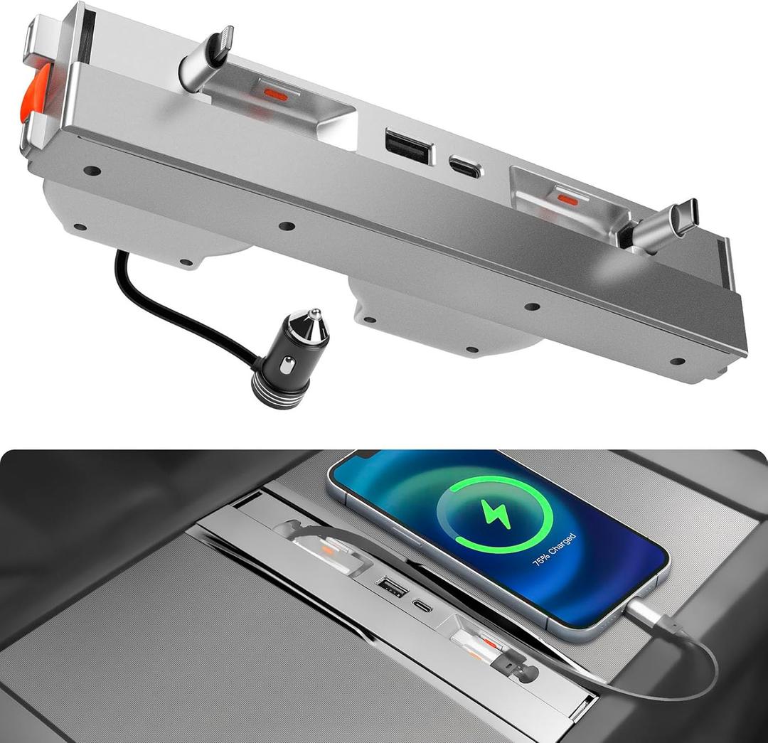 USB Hub Docking Station for Tesla Model 3 2024 Central Control Organizer (for Model 3 2024)