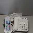 VTech SN5147 Amplified Corded/Cordless Senior Phone with Answering Machine, Big Buttons, 90dB ExtraLoud Visual Ringer, 50dB Audio Assist, Call Blocker, White