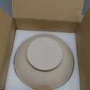 Large Resin Pedestal Decorative Bowl - Modern Handicraft Bowls for Home Decor - Fruit Bowl for Kitchen Counter - Key Bowl for Entryway Table,Artificial Stone Beige