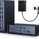 iVANKY FusionDock Max 1 with DisplayLink Adapter, Dual Thunderbolt 4 Chips for six Extended displays for M5/M4/M3/M2/M1 Pro/Max MacBookQuad 6K@60Hz and Dual 4K@60Hz