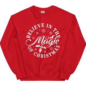 Christmas Shirts for Women Believe Shirt Size L Color Red