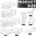 Sieral 30 Pcs Pegboard Organizer Accessories Kit Includes Peg Board Shelving Storage Basket Organizer Bins Hooks Loops Cup with Cup Holder for Garage Room Wall Attachments Tools(White, Silver)