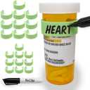 20 Pack Medicine Bottle Label Clips for Easy Medication Identification - 20ct Multipack with Marker (Pistachio)