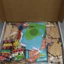 Tiny Land 110PCS Wooden Train Set  Toy Train with Tracks for Kids Ages 3-7, Compatible with Major Brands, Ideal Railway Playset for Boys and Girls, Great Birthday