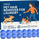 12 CT Pet Hair Remover for Laundry, Dog & Cat Hair Remover for Laundry, Laundry Pet Hair Catcher, Lint Catcher for Washing Machine, Reusable, Fabric Safe,Easy to Use (Dark Blue)