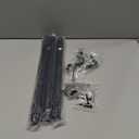 Curtain Rods for Windows 32-60 Inch, 1 Inch Adjustable Black Curtain Rod Set with Brackets, Easy Install