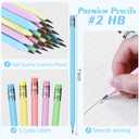 Cholemy 120 Pcs Welcome Back to School Gifts Colorful #2 HB Pencils Bulk with Top Eraser Unsharpened Decorative Pencils for Students First Day of Schools Classrooms Reward(Colorful,Pastel)
