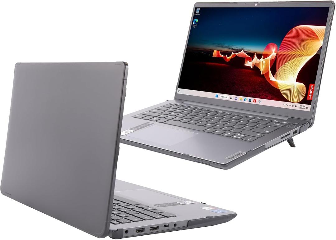 Mcover Case Compatible ONLY for 2022-2024 14" Lenovo IdeaPad 3 | 3i Series (14ADA6 / 14ALC6 / 14ABA7 / 14ITL6 / 14IAU7) Windows Laptops (NOT Fitting Any Other Models)- Black