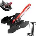 Brake Caliper Press Tool with 360 Degree Swing Ratchet, Brake Piston Compressor Tool, Brake Pad Spreader, Brake Caliper Press Ratchet with 2 Extra PCS Steel Plates Range from 1.57"-2.76", Red