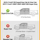 Tuyoung Under Seat Storage Boxes for 2015-2026 Ford F-150 F150 | SuperCrew Cab 2017-2026 F-250/F-350/F-450/F-550 Super Duty Heavy Duty Rear Truck Under Back Seat Box Organizer Cargo Box