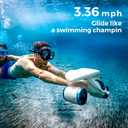 Sublue Mix Underwater Scooter with Action Camera Mount 30 Minutes 22lbf 131ft Waterproof Dual Motors Water Sports Pool Diving Snorkeling for Kids Adults Gray Battery Version (Mix AquaBlue)