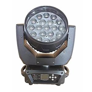 JUNMAN 19x15W RGBW 4 in 1 Led Beam Zoom Moving Head Light DJ Disco Stage Lights DMX512 16/24 Channels