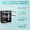 Hicarer 20 lb Propane Tank Mounting Bracket Heavy Duty Propane Tank Holder with Strap for Car Rv Trailers Truck Overland Vehicles and Boat