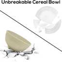 Numkey 60 oz [Set Of 6] Large Cereal Bowls Wheat Straw Bowls Salad bowls Soup bowls Unbreakable Oversized bowl Dishwasher & Microwave safe BPA free Cereal bowls for kitchen (Beige)