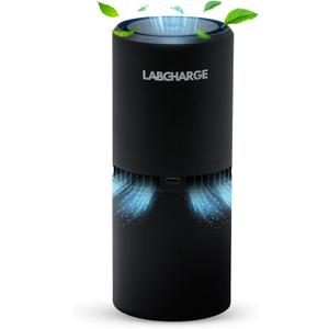 LabCharge Compact Air Purifier - Covers 250 Sq Ft - Ideal for Bedroom or Dorm Room - Silent HEPA Filter - Portable, Mini Air Purifier for Small Spaces