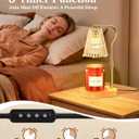 Candle Warmer Lamp, Wax Melt Warmer with 2 Bulbs for Scented Jar Candles, with Timer Dimmer Adjustable Height, Home Decor Gift for Girl Friend Mom Sister Women, No Flame No Smoke Warming Light, Amber