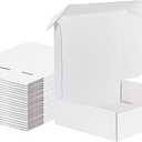 MEBRUDY 12x9x3 Shipping Boxes, 20 Pack White Literature Mailer Corrugated Cardboard Box for Small Business Mailing Packaging (All White)