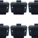 6 Packs PUROCEAN Metal Push Button Latch Square RV Push Button Catch (Black)