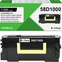 58D1000 Black Toner Cartridge Compatible for Lexmark 58D1000 58D1H00 Toner for MS823 MS821 MS725 MS822 MS824 MS825 MS826 MX721 MX722 MX725 MX822 MX824 MX826 Laser Printers(1 Pack,7,500 Pages)