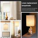 Beige Linen Tall Drum Lampshade, 10" Top x 10" Bottom x 13" High Lamp Shade, Lamp Shade Replacement for Table and Floor Lamps, Pendant Light, Handcrafted Lampshade, Easy Assembly